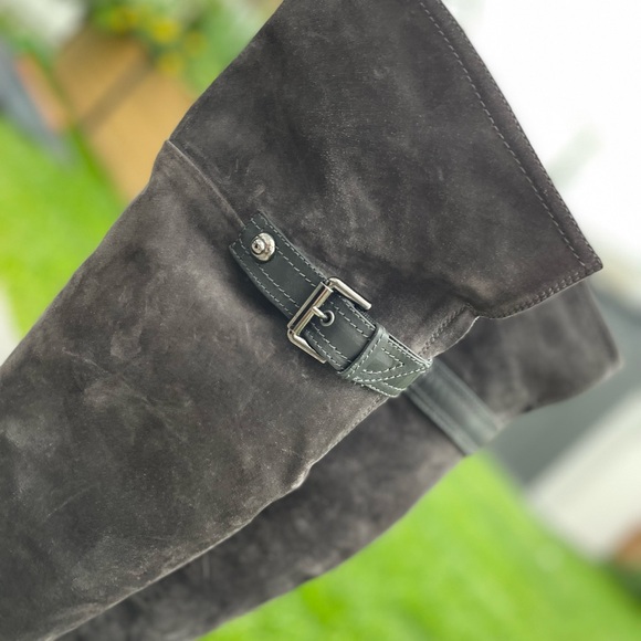 NEW ⭐️ Browns Couture Grey Suede and Leather Lined Tall Boots 👢 - Picture 5 of 8